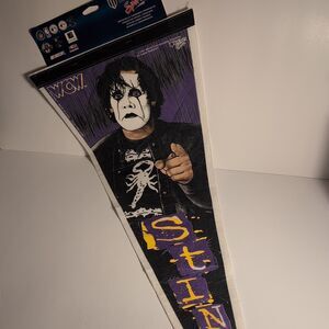 Vintage 1997 WinCraft Sports WCW Sting Wrestling Wool Pennant 12" X 30"